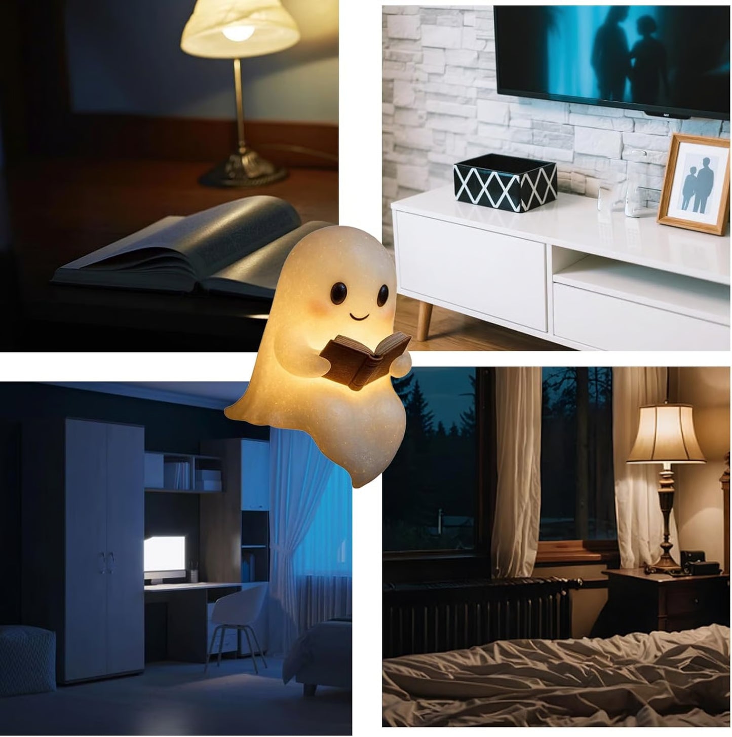 Cavinic™ - Cute Ghost Reading Book Lamp