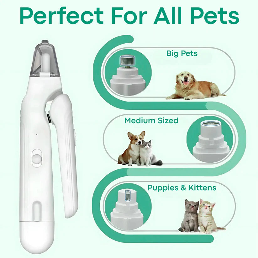 2 in 1 Pet Nail Clipper with LED Light for Dogs and Cats