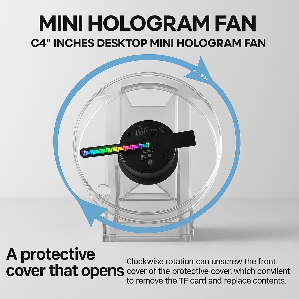 C4 Mini Hologram Fan (4 Inches) – Cavinic™