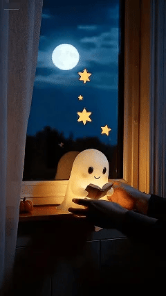 Cavinic™ - Cute Ghost Reading Book Lamp
