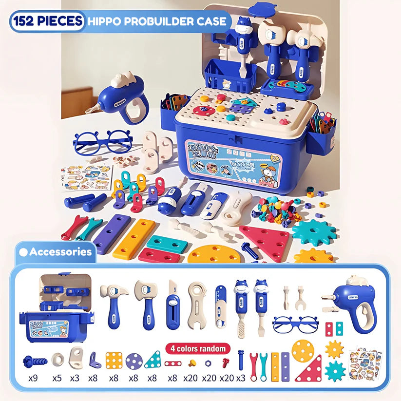 Cavinic™ Hippo All-in-one Tool Hub DIY Montessori Tool Box Set