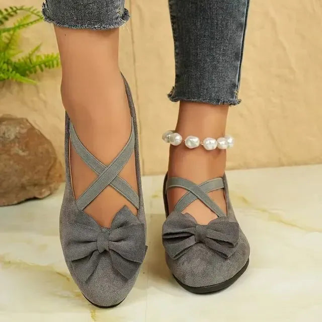 Cavinic™ Women's Bowknot Wedge Shoes – Lightweight Slip-On Casual Flats | All-Season Comfort & Stylish Design