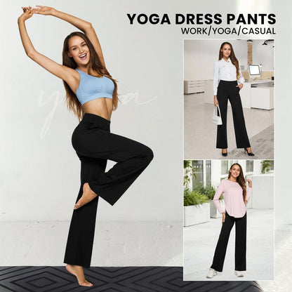 High-waisted wide-leg pants, women's yoga pants, comfortable athletic pants