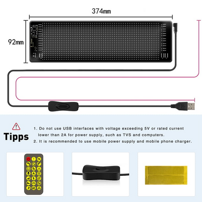 [Exclusive production] Car Dynamic LED Smart Colorful Eye Lamp Soft Screen