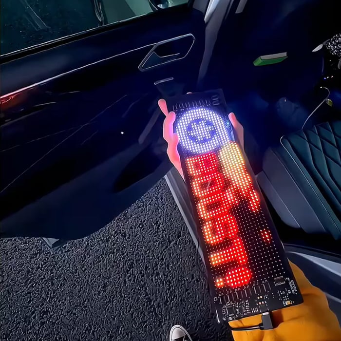 [Exclusive production] Car Dynamic LED Smart Colorful Eye Lamp Soft Screen