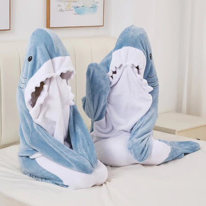 Cavinic™ Soft warm shark blanket shark one piece pajamas
