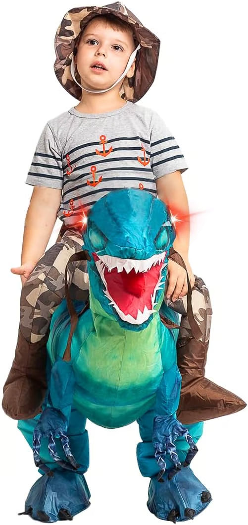 Inflatable Dinosaur Costume Halloween Costumes Funny Blow up Costume for Party Cosplay Clothing Set