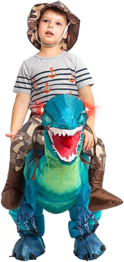 Inflatable Dinosaur Costume Halloween Costumes Funny Blow up Costume for Party Cosplay Clothing Set