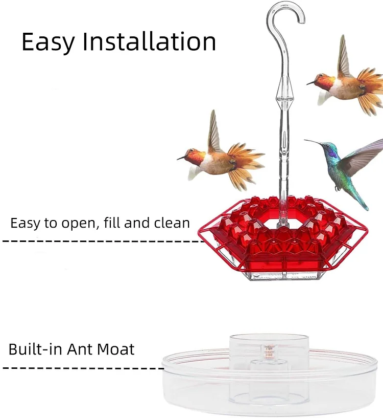 💥Last Day Sale 50% OFF🎁 Hanging Outdoor Hummingbird Feeder🐦