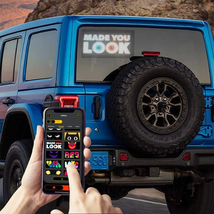 [Exclusive production] Car Dynamic LED Smart Colorful Eye Lamp Soft Screen