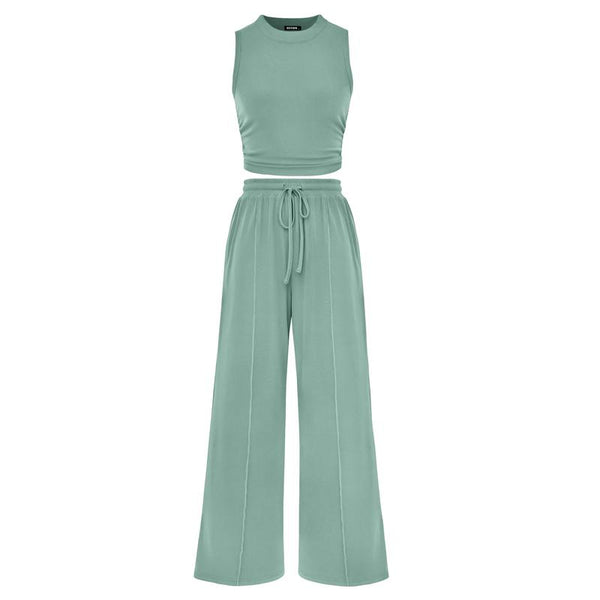 Summer Casual Women's Pants Sets Fashionable Solid