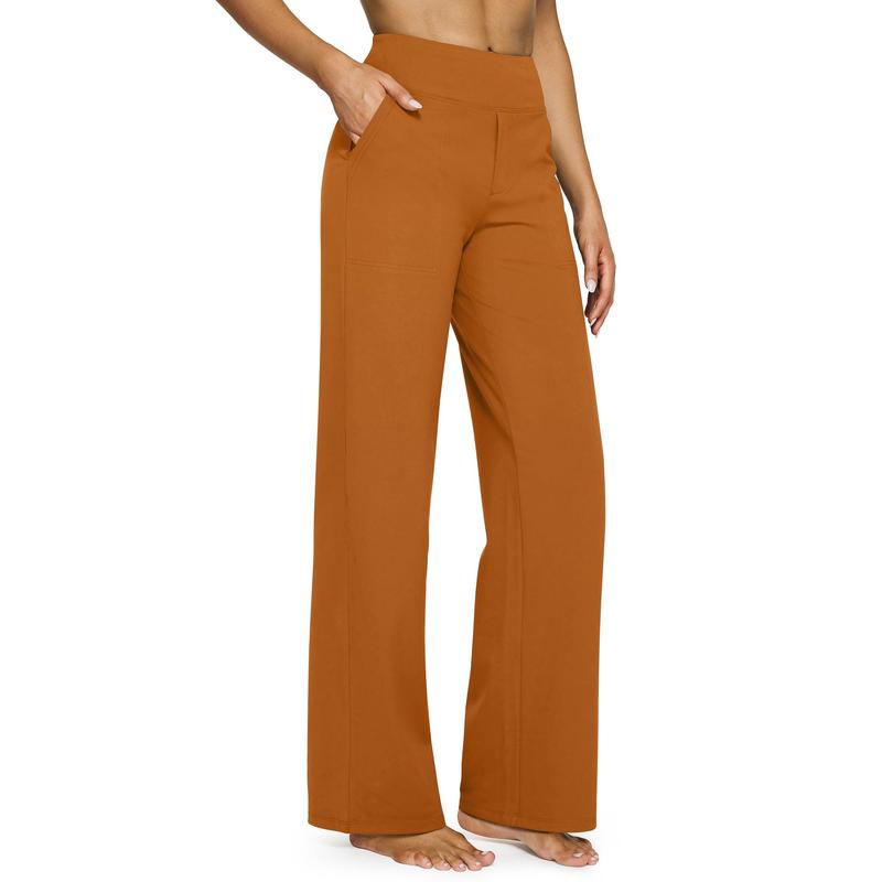 High-waisted wide-leg pants, women's yoga pants, comfortable athletic pants
