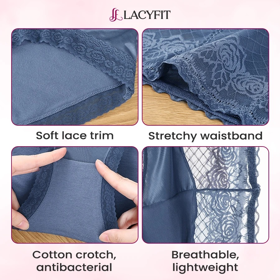 LacyFit - LAST DAY SALE 70% OFF - Silky Comfort High Waist Hiplift Panties