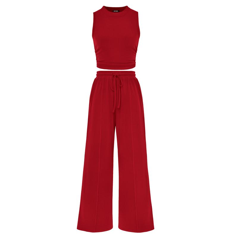Summer Casual Women's Pants Sets Fashionable Solid