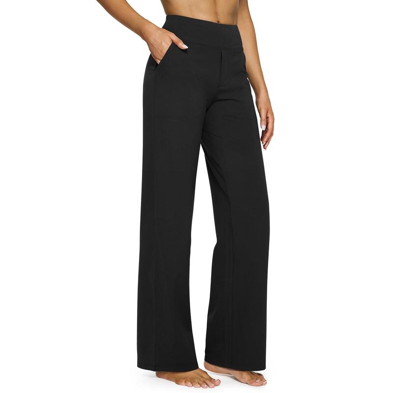 High-waisted wide-leg pants, women's yoga pants, comfortable athletic pants