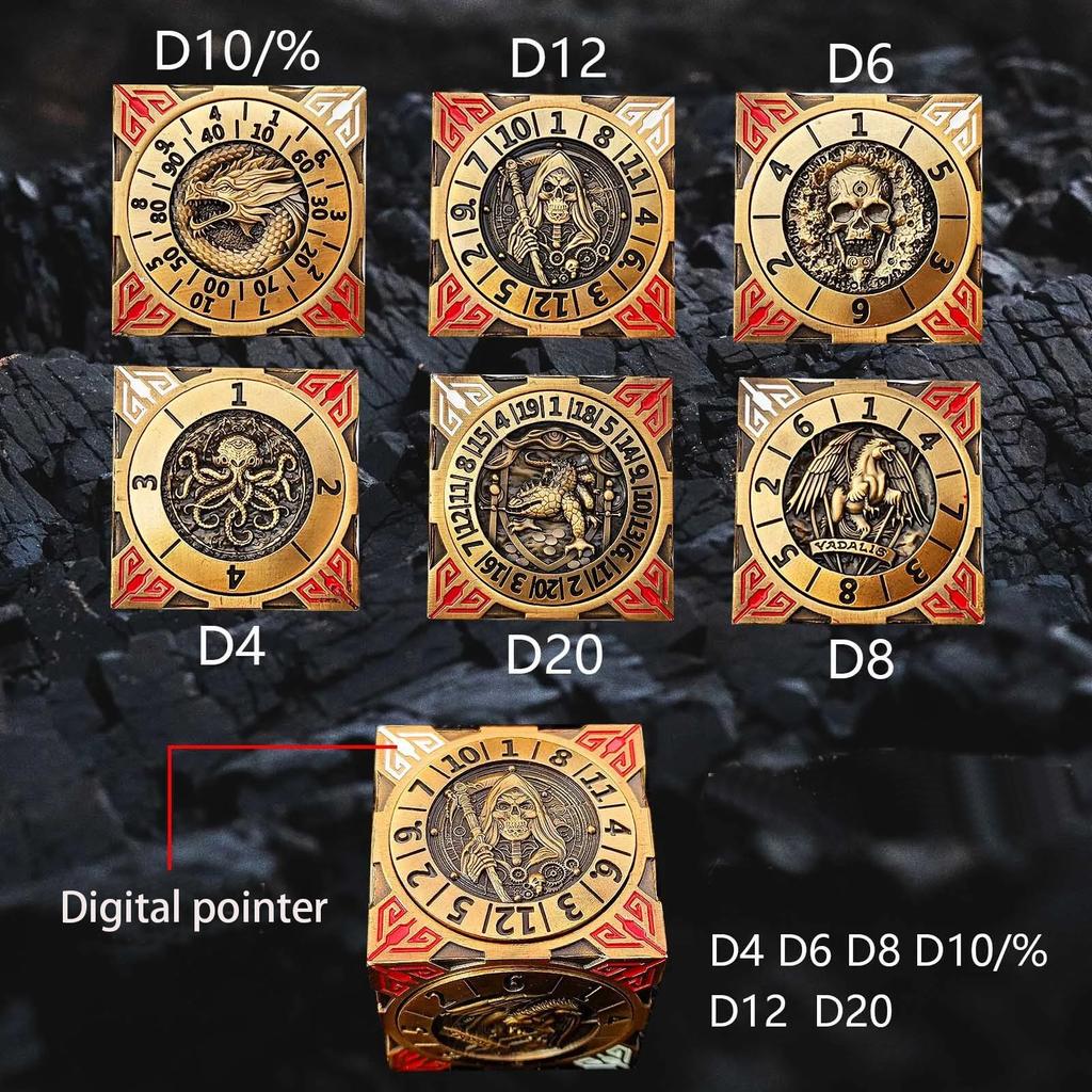 🔥Halloween Sale 60% OFF🔥 7-in-1 Metal DND Fidget Spinner Dice