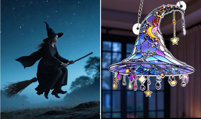 🏆Flash Sale⚡🧙🏻2025 Halloween Witch 2D Hat Ornament