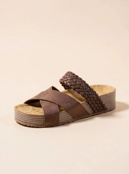 Cavinic™ Cross-Strap Sandals – Comfy Platform Fit
