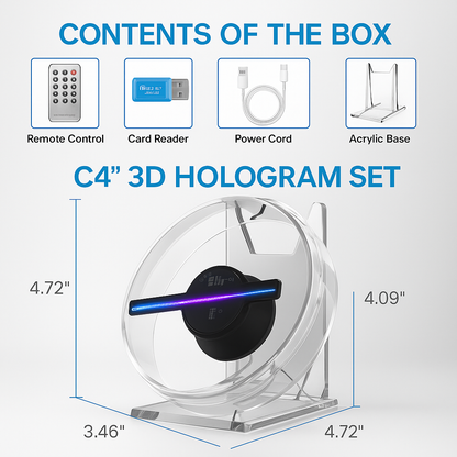 C4 Mini Hologram Fan (4 Inches) – Cavinic™