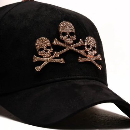 Barbas Hats Cap – Skull 24k Rose Gold Full Set Original Black Unique Skull