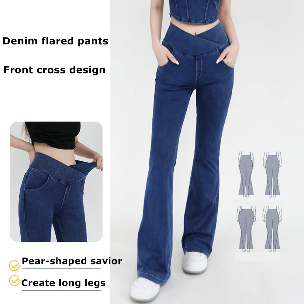 Women's Flare Leg Yoga Pants 4-Way Stretch