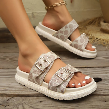 Women's Thick Sole Printed Sandals