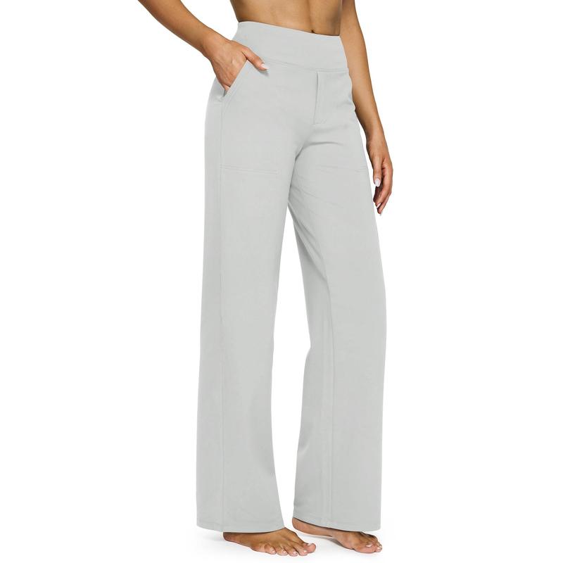 High-waisted wide-leg pants, women's yoga pants, comfortable athletic pants