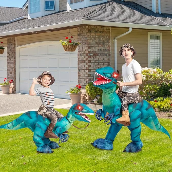 Inflatable Dinosaur Costume Halloween Costumes Funny Blow up Costume for Party Cosplay Clothing Set