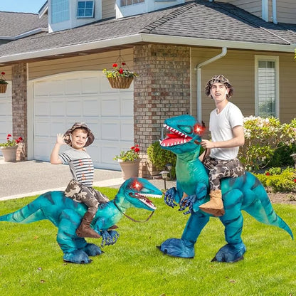 Inflatable Dinosaur Costume Halloween Costumes Funny Blow up Costume for Party Cosplay Clothing Set