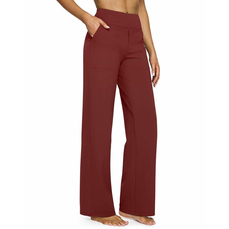High-waisted wide-leg pants, women's yoga pants, comfortable athletic pants