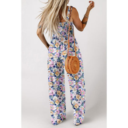 Women’s Casual Print Sleeveless Overalls Jumpsuits