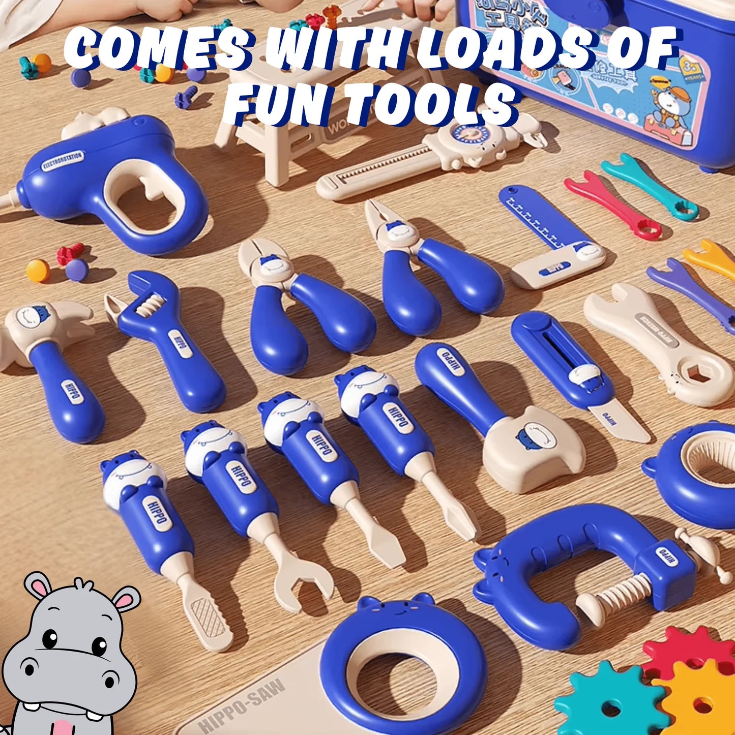 Cavinic™ Hippo All-in-one Tool Hub DIY Montessori Tool Box Set