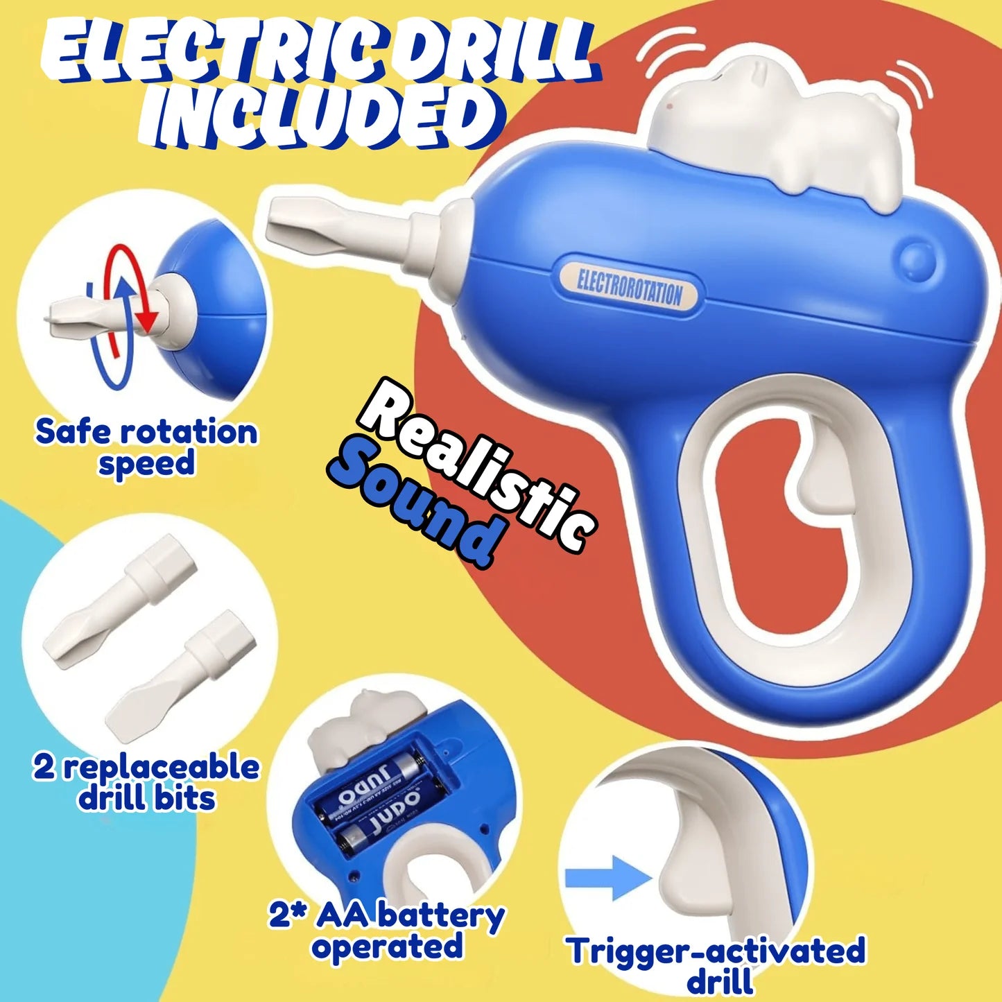 Cavinic™ Hippo All-in-one Tool Hub DIY Montessori Tool Box Set