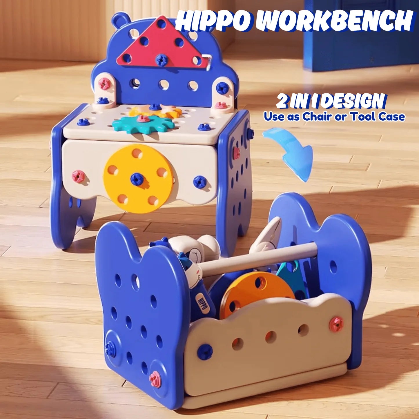 Cavinic™ Hippo All-in-one Tool Hub DIY Montessori Tool Box Set